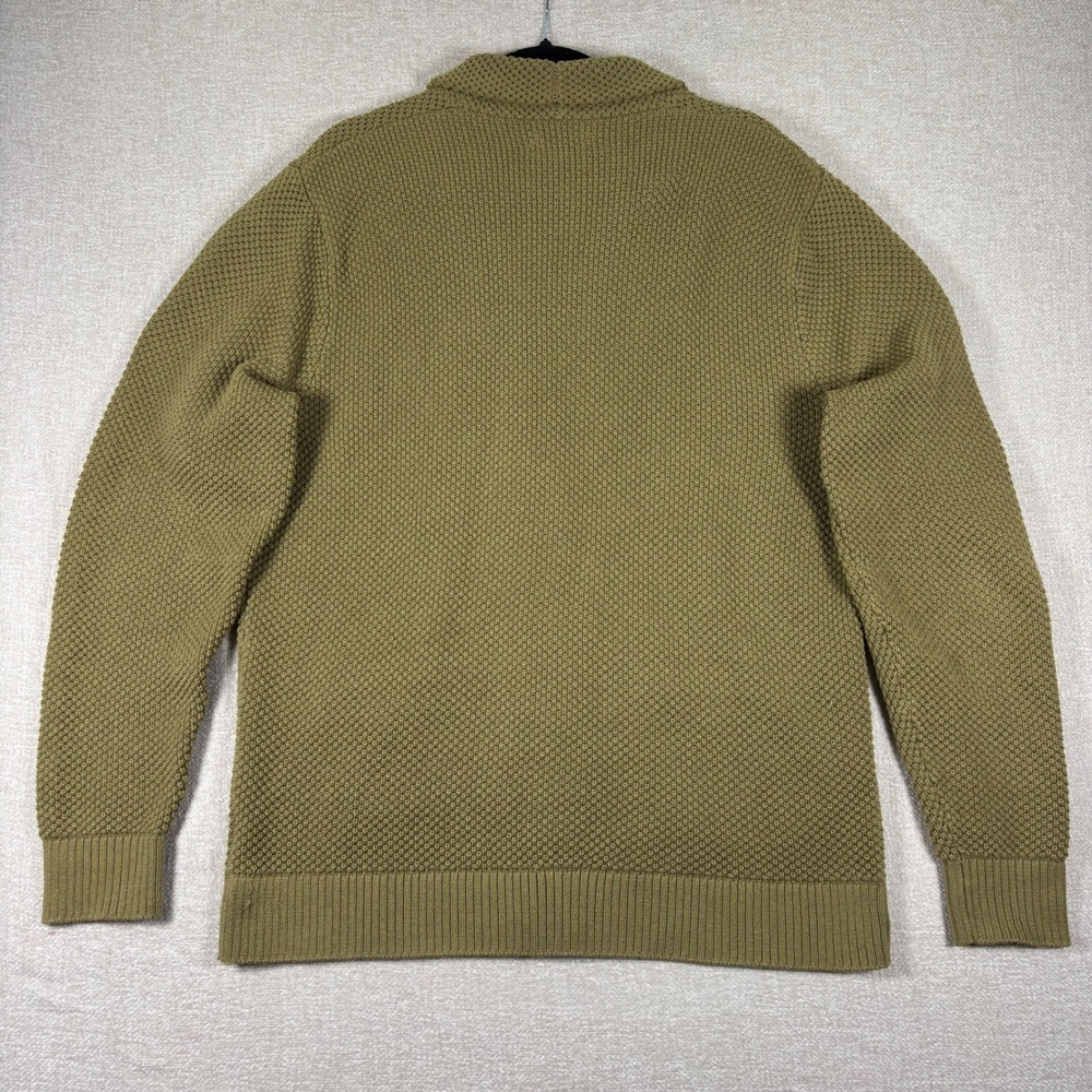 Taylor Stitch Crawford Cardigan Sweater 46 XL Olive Green Knit Cotton - Picture 6 of 6
